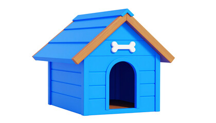 Isolated blue equipment icons on white convey pet care.

