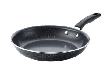 Black Nonstick Frying Pan, Isolated Transparent Background, Modern Design Element