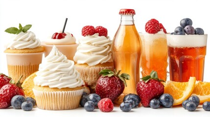 Outdoor picnic holiday with fruit snacks and juice in a basket on a mat