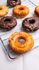 old fashioned donuts original and chocolate flavour