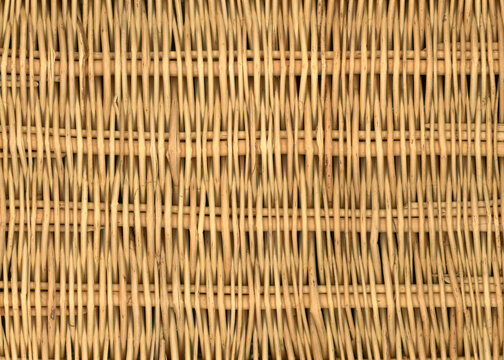 Woven wicker basket weave pattern detail background texture