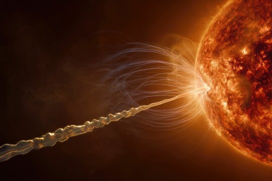 Domador de tempestades solares com chicote de plasma