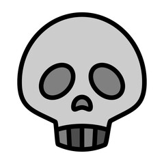 Skull Vector Filled Icon Design