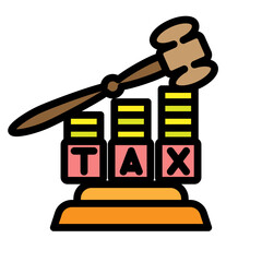 Tax Vector Filled Icon Design