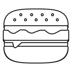 hamburger isolated on white background
