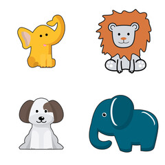 cute colorful animal illustration