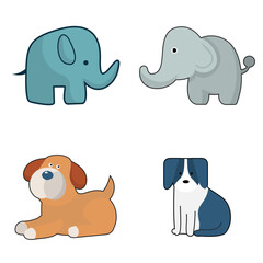 cute colorful animal illustration