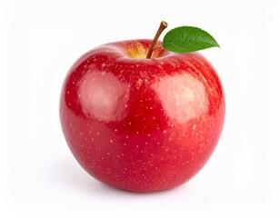 A fresh red Envy apple isolated on a clean white background, shown with a clipping path for easy use in design and editing.