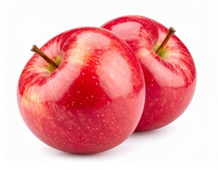 A fresh red Envy apple isolated on a clean white background, shown with a clipping path for easy use in design and editing.