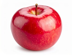 A fresh red Envy apple isolated on a clean white background, shown with a clipping path for easy use in design and editing.