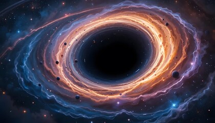 Cosmic vortex surrounded by glowing matter
