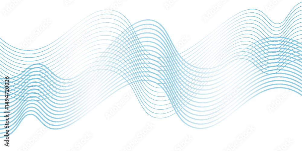 Poster modern abstract blue wave background with smooth flowing curves and gradient light effects. perfect 