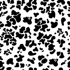 Fototapeta premium Abstract black leopard, tiger, cheetah, panther or jaguar print or cow skin texture.