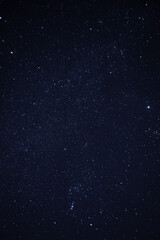 frosty starry sky in winter