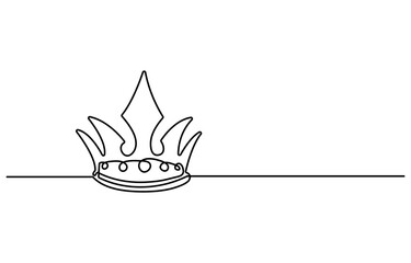 King Crown Neon Continuous Icon Design