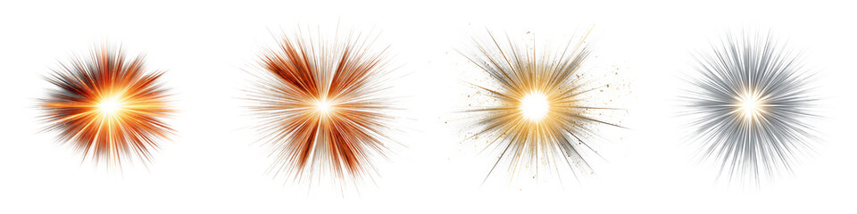 Obraz premium Vibrant bursts of radiant energy