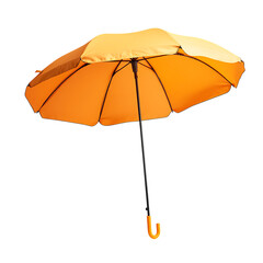 Orange Ultra Portable Beach Umbrella with Modern Fold Aw Isolated on Transparent Background