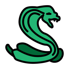 Cobra Vector Filled Icon Design