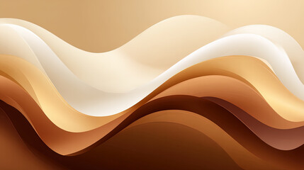 Silky abstract waves of chocolate