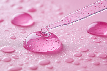 Pink serum drops