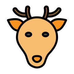 Deer Vector Filled Icon Design
