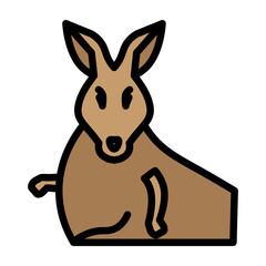 Kangroo Vector Filled Icon Design
