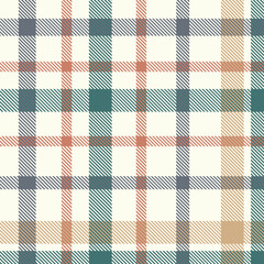 Muted Green, Peach, and Grey seamless plaid pattern background for textile design .Perfect for textile or print design. vector illustration.