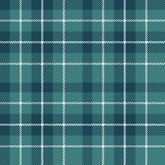 Deep Teal, Navy, and White seamless plaid pattern background for textile design .Perfect for textile or print design. vector