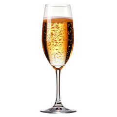 Champagne Flute on Transparent Background