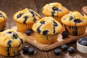 These fluffy blueberry muffins are tender, moist and loaded with fresh blueberries