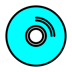 Compact Disc Vector Filled Icon Design