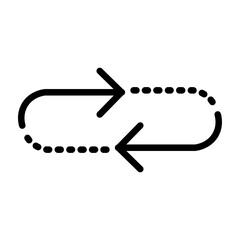Repeat Vector Filled Icon Design