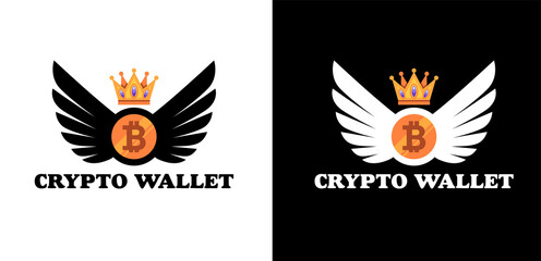 Crypto, Wallet, Logo, Digital, Finance, Blockchain, Cryptocurrency, Icon, Fintech, Technology, Secure, Payment, App, Design