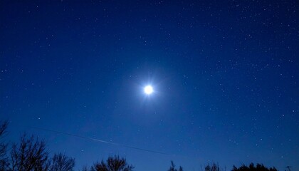 A mesmerizing moonlit night sky filled with radiant stars, perfect for celestial photos