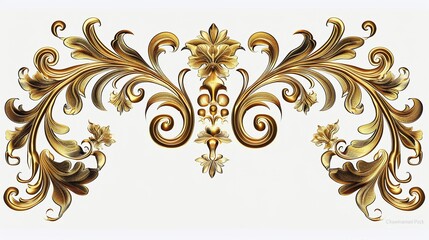 Elegant Golden Ornamental Flourish
