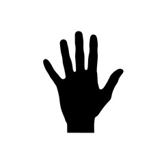 Obraz premium Hand Icon silhouette vector flat illustration design.