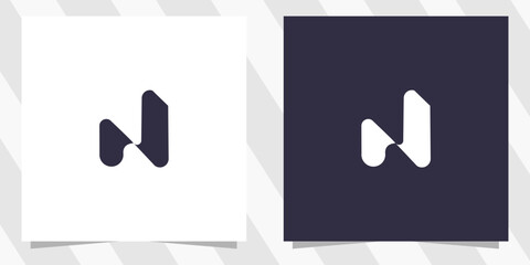 letter n logo design vector