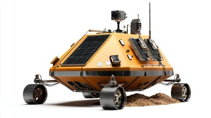 Fototapeta premium A Mars landing module equipped with terrain analysis gear designed for extraterrestrial exploration
