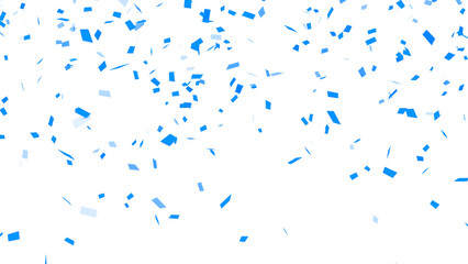 blue and white confetti rain isolated on transparent background ,png celebration and black friday big sale shopping social media design element	