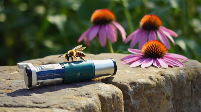 Epinephrine auto-injector. Bee allergy.