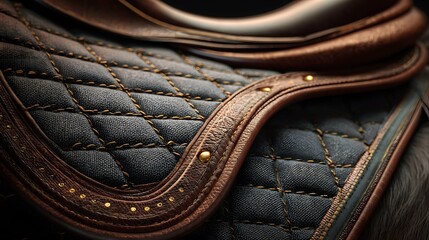 Close-up mockup of a textured horse saddle pad corner for branding use.