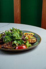 Salad with vegetables and dressing
