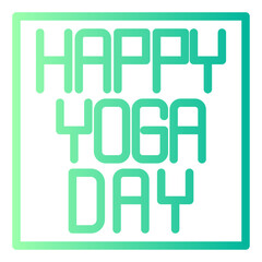 international day of yoga gradient icon