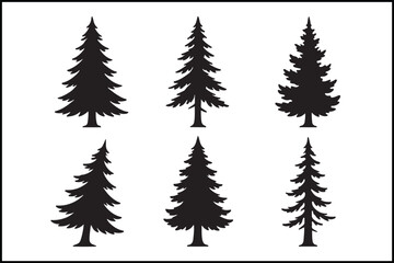 Assorted Pine Tree Silhouettes