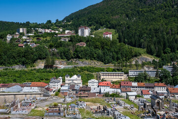 Vue sur une partie de la commune des Hauts-de-Bienne (Jura, France)