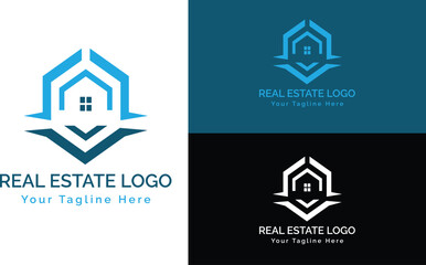 Minimalist, Custom Real Estate, Property & Construction Logo – Modern & Geometric Style generated in Ai