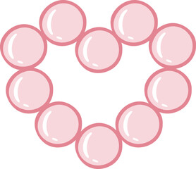 Pink Heart Pearl Coquette Element