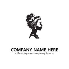 Head of queen logo company design vector illustration