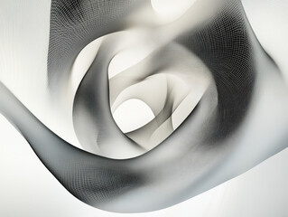 Abstract smooth flowing curves with textured surface in shades of black gray and white creating a modern artistic design suitable for contemporary decor and creative projects
