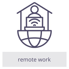 Remote Work Element For Design Graphic